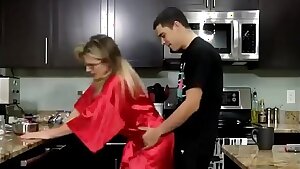 step Mom gets Breakfast Internal cumshot from StepSon Cory Chase