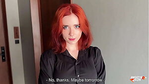 A Beautiful Red-Haired Stranger Was Refused, But Still Came To My Room For Fuck-a-thon